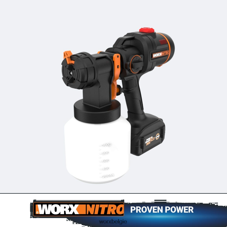 WORX elektrisch gereedschap Nitro 20v draadloze verfspuit met borstelloze motor HT8D6N156