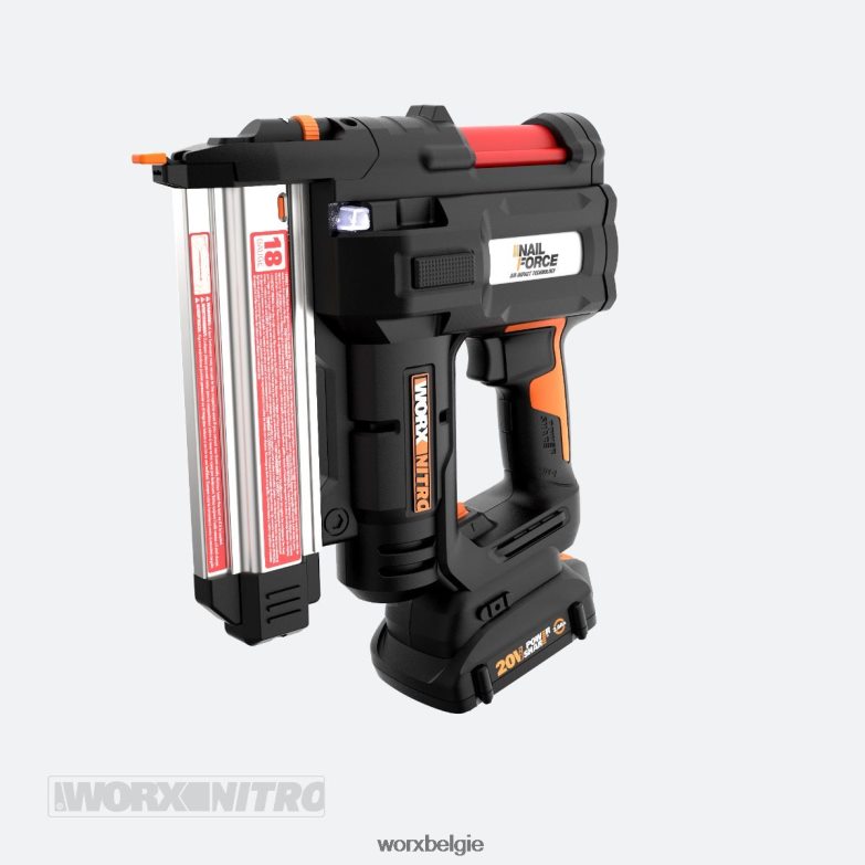 WORX elektrisch gereedschap nitro 20v powershare draadloos 18 gauge spijker- en nietpistool - alleen gereedschap HT8D6N123