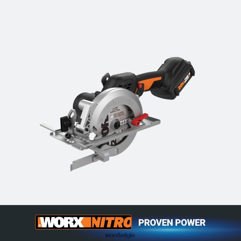 WORX elektrisch gereedschap nitro 20v power deelzaag 4,5'' draadloze compacte cirkelzaag met borstelloze motor - alleen gereedschap HT8D6N142