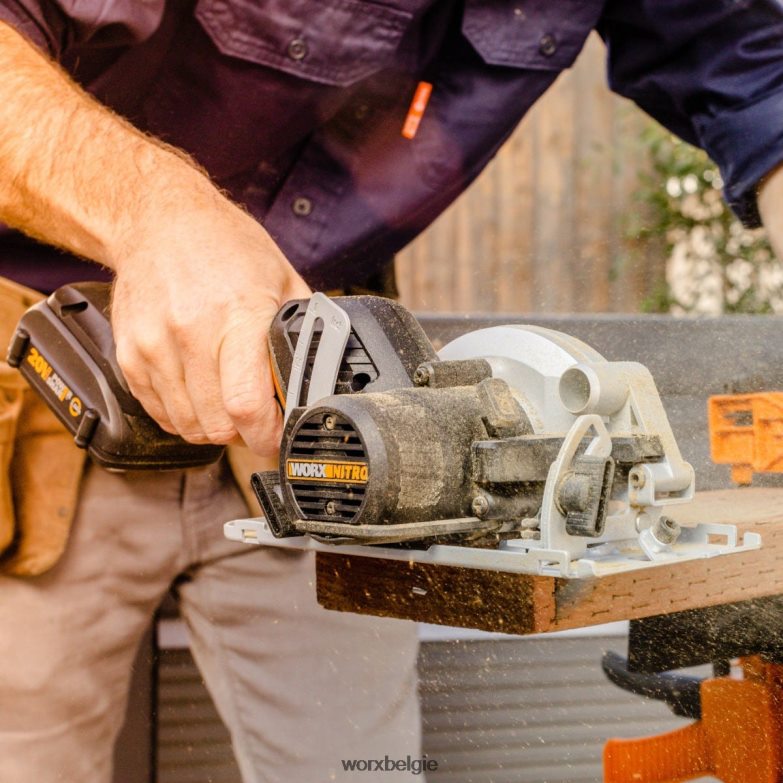 WORX elektrisch gereedschap nitro 20v power deelzaag 4,5'' draadloze compacte cirkelzaag met borstelloze motor - alleen gereedschap HT8D6N142