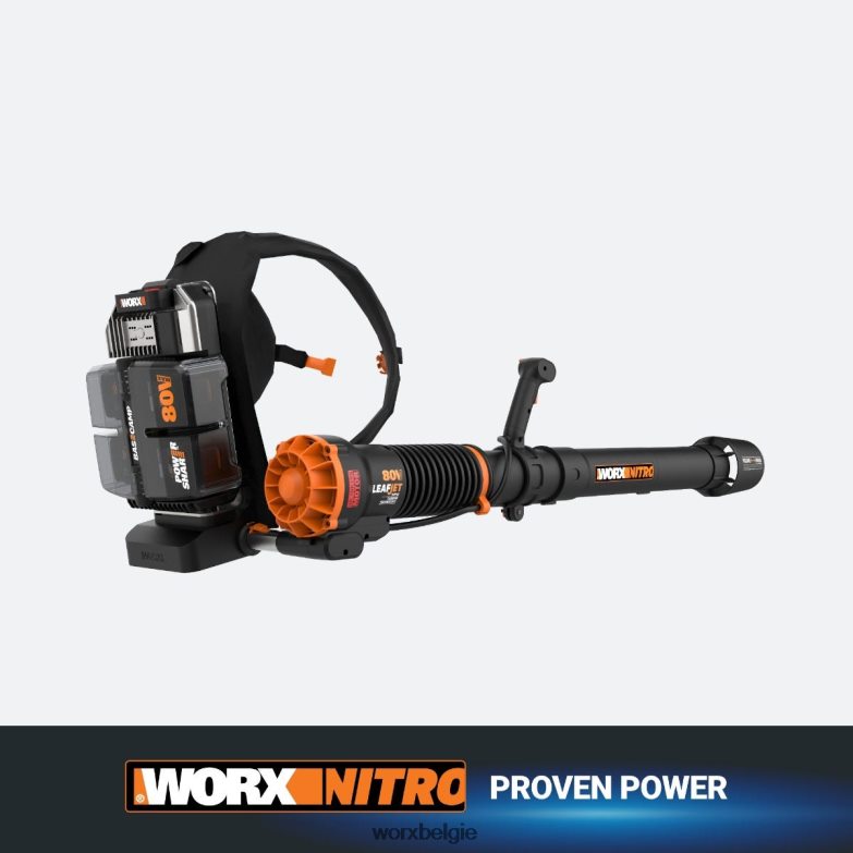 WORX tuingereedschap nitro 80v borstelloze draadloze rugzakbladblazer HT8D6N24