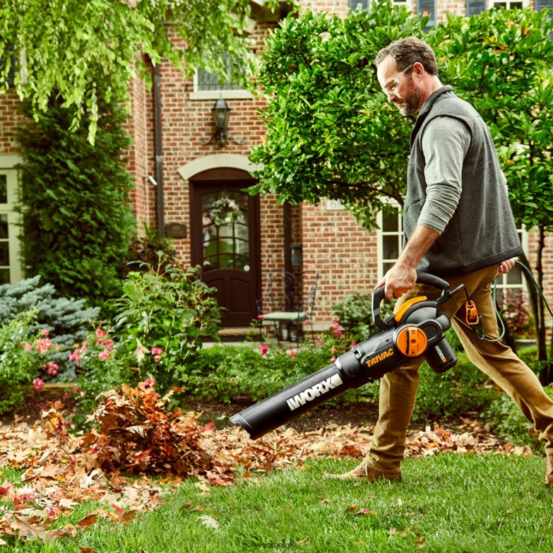 WORX tuingereedschap trivac 12 ampère elektrische 3-in-1 blazer / mulcher / tuinstofzuiger HT8D6N33