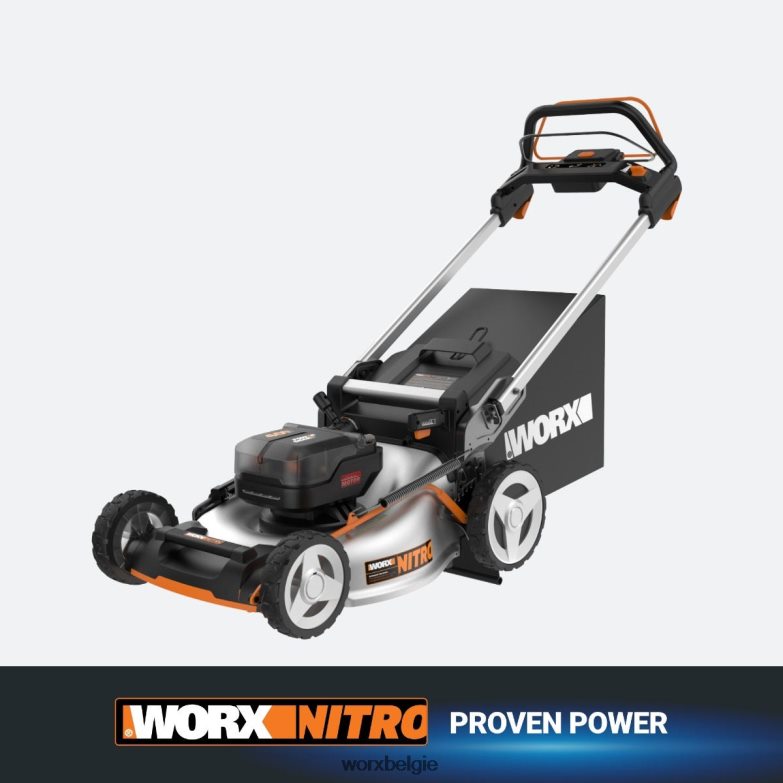 WORX tuingereedschap nitro 40v draadloze 21'' zelfrijdende grasmaaier met borstelloze motor en achterwielaandrijving HT8D6N55