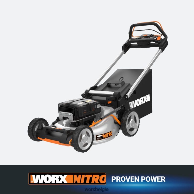 WORX tuingereedschap nitro 80v 21'' draadloze zelfrijdende grasmaaier met borstelloze motor en achterwielaandrijving HT8D6N59