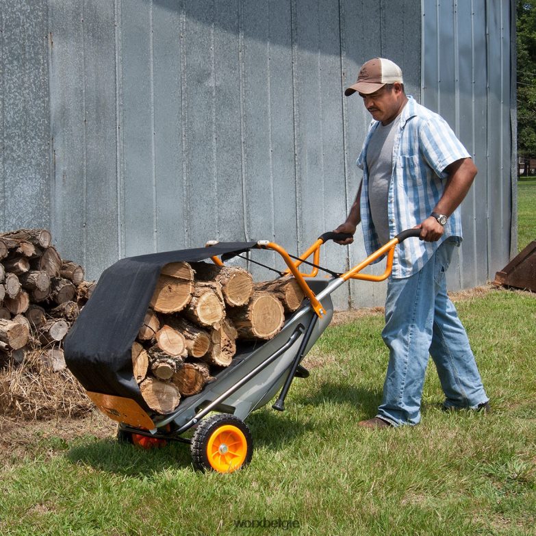 WORX tuingereedschap Aerocart kruiwagen brandhoutdrager HT8D6N44